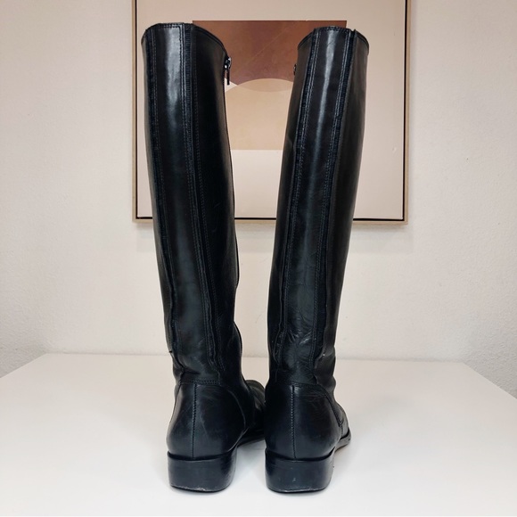 Corso Como Tall Black Leather Boots Size 7 - Picture 15 of 16